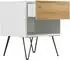 Posseik Nachttisch-Set Industrial B 2-teilig, weiß/Eiche, 1 Schublade, 41x50x36cm