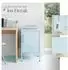 TecTake Nachttisch Baker, Stahl, grau/blau (Baker)