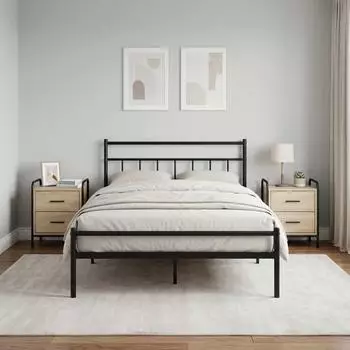 vidaXL Nachttisch 2er-Set Sonoma-Eiche 40x30x50cm