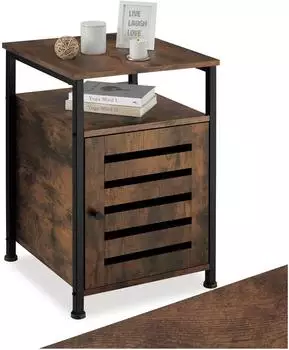 TecTake Beistellschrank Holz dunkel 40,5x40,5x60,5cm
