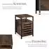 TecTake Beistellschrank Holz dunkel 40,5x40,5x60,5cm