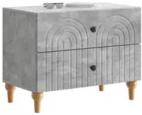 vidaXL Nachttisch Betongrau 62 x 34,5 x 48 cm Holzwerkstoff