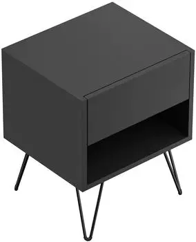 Posseik Nachttisch-Set Industrial B, 40cm, Grafit, 2-teilig