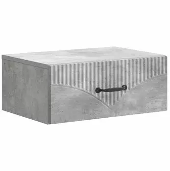 vidaXL Wandmontierter Nachttisch betongrau, 49x34,5x20cm