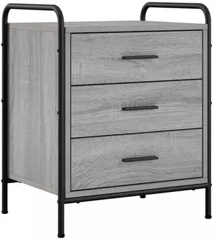 vidaXL Nachttisch Sonoma-grau 48x36,5x60cm Holzwerkstoff