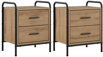 vidaXL Nachttisch 2er-Set Artisan-Eiche 40x30x50cm (8013493)