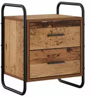 vidaXL H&auml;ngender Nachttisch Altholz 40 x 30 x 50 cm Holzwerkstoff