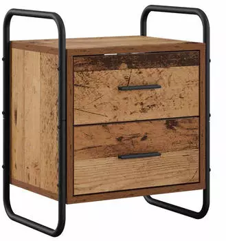 vidaXL Hängender Nachttisch Altholz-Optik 40x30x50cm (8013550)