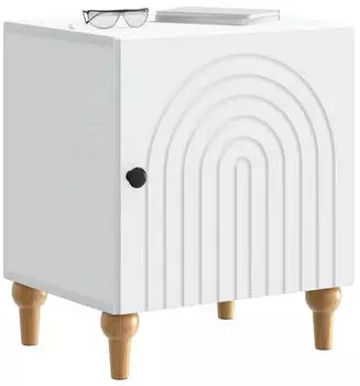 vidaXL Nachttisch wei&szlig;, Holzwerkstoff, 43x34,5x50cm (894105)