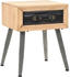 vidaXL Bedside Table Suitcase Pine Wood 43 x 38 x 50 cm