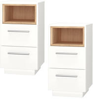 Vicco - Nachttisch Beatrice, Wei&szlig;, 36 X 68 Cm 2er Set