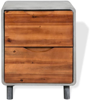 vidaXL Nachttisch 40x50cm beton/akazie (244994)