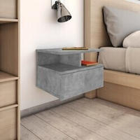 vidaXL H&auml;ngender Nachttisch Betongrau 40x31x27 cm Holzwerkstoff