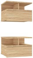 vidaXL Nachttische 2Stk. H&auml;ngend Sonoma-Eiche 40x31x27cm Holzwerkstoff