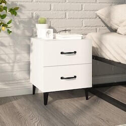 vidaXL Nachttisch Weiß 40x35x47,5 cm (811988)