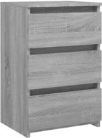 vidaXL Nachttisch Grau Sonoma 40x35x62,5 cm Holzwerkstoff
