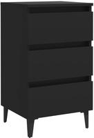 vidaXL Nachttisch mit Metallbeinen Schwarz 40x35x69 cm
