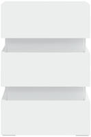 vidaXL LED-Nachttisch Wei&szlig; 45x35x67 cm Holzwerkstoff
