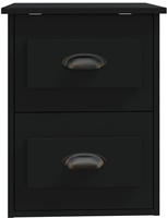 vidaXL Wand-Nachttisch Schwarz 41,5x36x53 cm