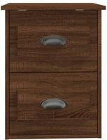 vidaXL Wand-Nachttisch Braun Eichen-Optik 41,5x36x53 cm
