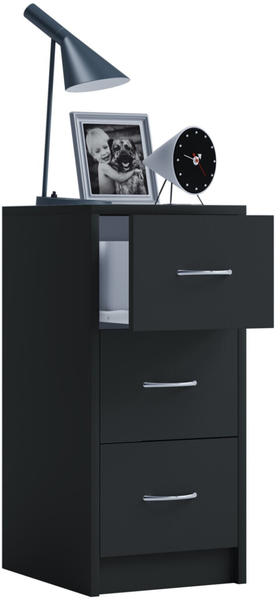 VCM Nachttisch Boxal Maxi 30x65x35cm schwarz