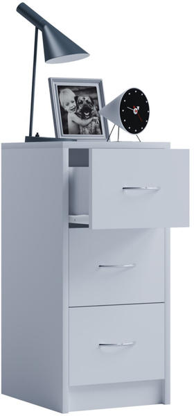 VCM Nachttisch Boxal Maxi 30x65x35cm weiß