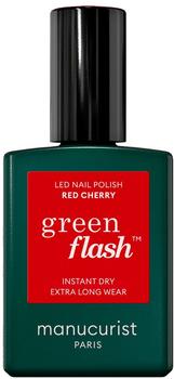 Manucurist Green Flash LED Gel Nail Lacquer Red Cherry (15ml)
