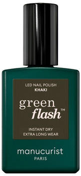 Manucurist Green Flash LED Gel Nail Polish (15ml) Khaki