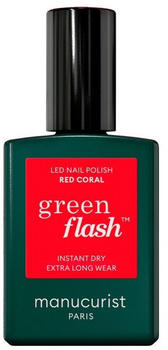 Manucurist Green Flash Gel-Nail Polish (15ml) Red Coral
