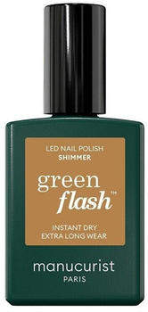 Manucurist Green Flash Instant Dry Extra Long Wear Nail Polish (15ml) Shimmer