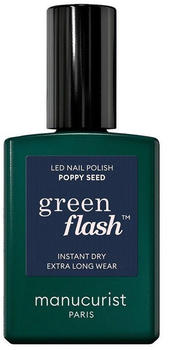 Manucurist Green Flash Instant Dry Extra Long Wear Nail Polish (15ml) Poppy Seed
