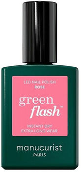 Manucurist Green Flash Instant Dry Extra Long Wear Nail Polish (15ml) Rose