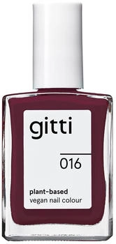 gitti Plant-Based Vegan Nail Colour (15ml) 016 Wineberry