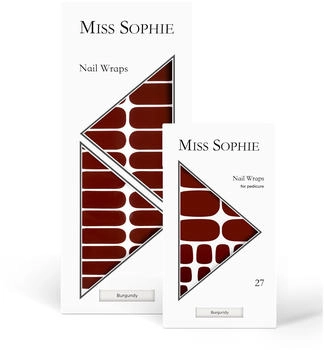 Miss Sophie's Nail Wraps for pedicure Burgundy