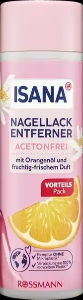 Isana Nagellackentferner mit Orangenöl und fruchtig frischem Duft