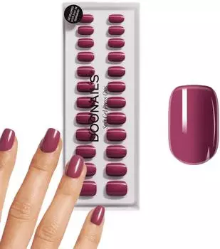 Doonails Soft Gel Press Ons 30 Stk. Short Square Bubblegum