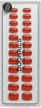 Doonails Soft Gel Press Ons 30 Stk. Short Square Rose Red