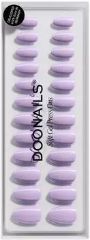 Doonails Soft Gel Press Ons 30 Stk. Short Almond Lavender Mist