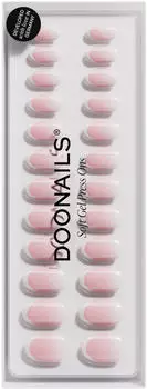 Doonails Soft Gel Press Ons 30 Stk. Medium Round Classic French