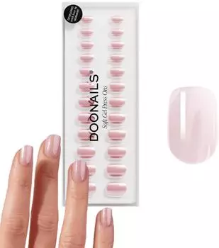 Doonails Soft Gel Press Ons 30 Stk. Short Square Jetset Extra