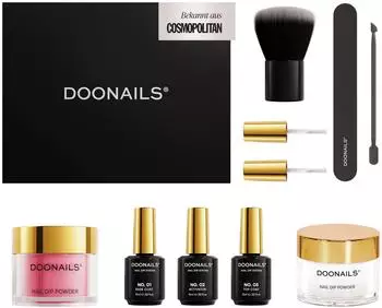 Doonails Dipping Powder Starter Set Rose Red