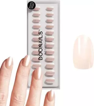 Doonails Soft Gel Press Ons 30 Stk. Short Round Prosecco