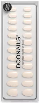 Doonails Soft Gel Press Ons 30 Stk. Medium Round Cheesecake
