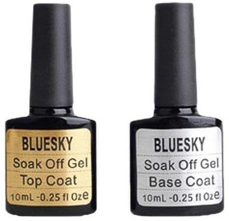 Blue Sky Research Bluesky Shellac UV LED Gel auflösbarer Nagellack 10ml kit top and base coat, (2 x 10 ml)