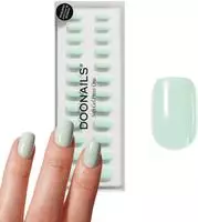 DOONAILS Soft Gel Press Ons Short Square Cute Cucumber - gr&uuml;n