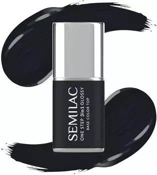Semilac One Step 3in1 Glossy (7ml) 190 The Black