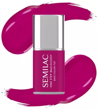 Semilac One Step 3in1 Glossy (7ml) 595 Bright Purple