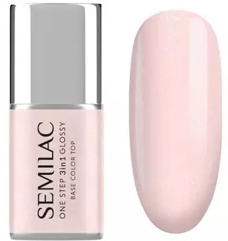 Semilac One Step 3in1 Glossy (7ml) 257 Naked Glitter Rose