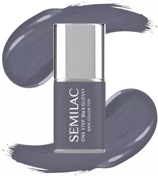 Semilac One Step 3in1 Glossy (7ml) 185 Stone Grey