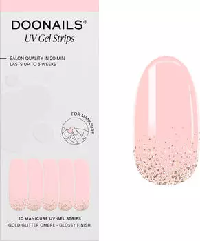 Doonails UV Gel Strips (20 Stk.) Gold Glitter Ombre